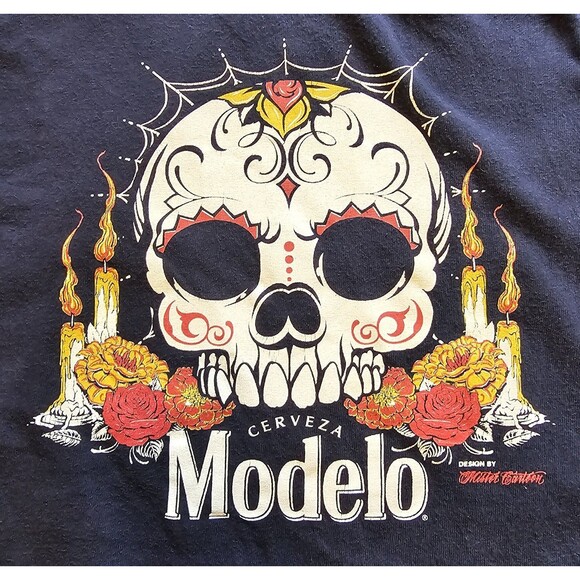 Modelo X Mr Cartoon Tattoo Artist Limited Edition Sugar Skull T-shirt Mens XL - Picture 1 of 7